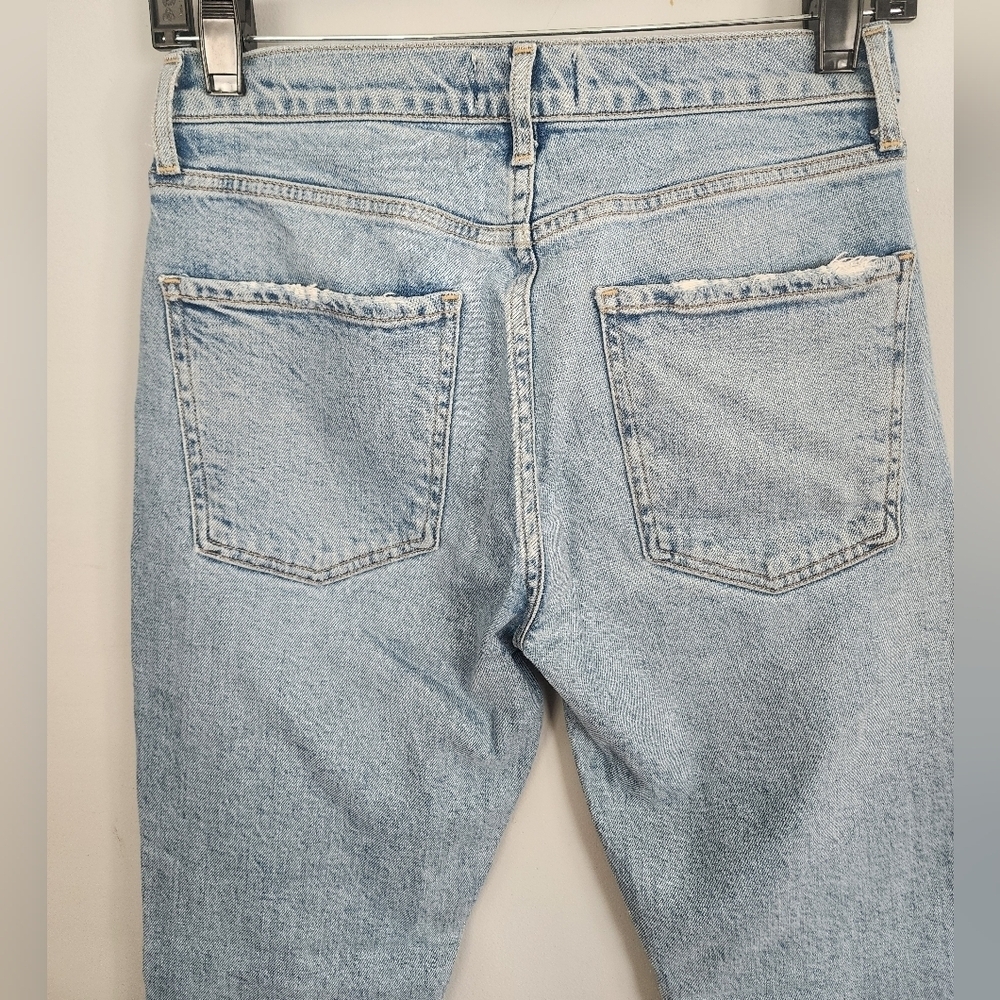 AGOLDE light blue wash distressed skinny jeans size 26 - Picture 6 of 7